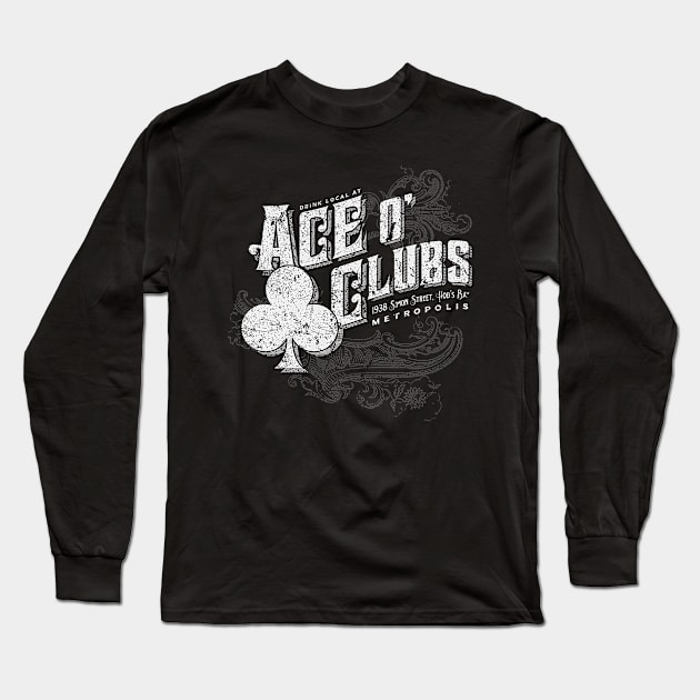 Ace O' Clubs Long Sleeve T-Shirt by MindsparkCreative